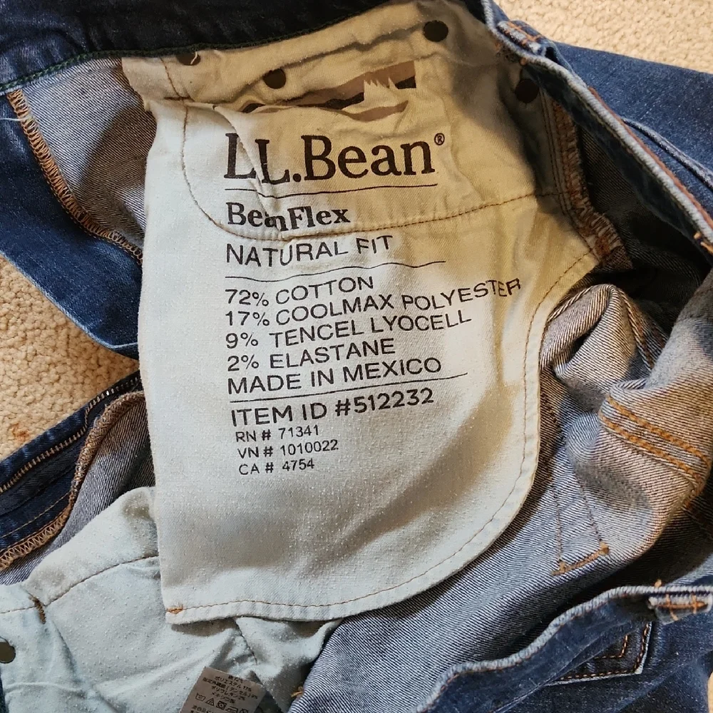 L.L. Bean 1912 Men's Jeans 33×34 - Picture 6 of 6